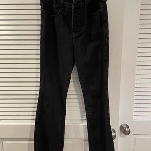 Good American Black Flare Jeans